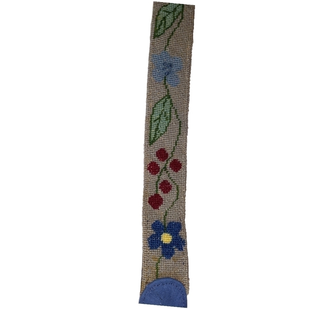 VINTAGE Vogue Studio City, CA Custom Made Needlepoint, Suede, Brass - Picture 7 of 10